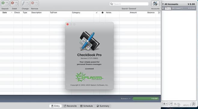 龙8long8个人财务管理软件CheckBook Pro mac中文版软件介绍v
